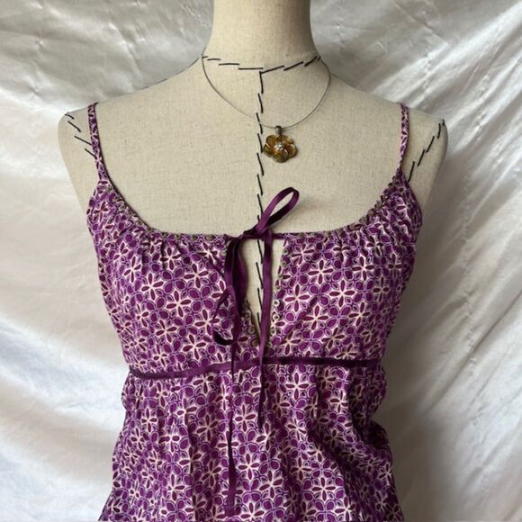 American Eagle Pink and purple babydoll top - Picture 2 of 5